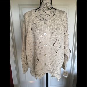 HELEN MC CABE KNITWARE CARDIGAN - SIZE M/L